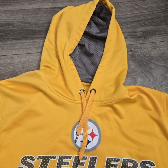 Pittsburgh Steelers Yellow Hoodie – NFL Team Apparel, Size L - Picture 5 of 9